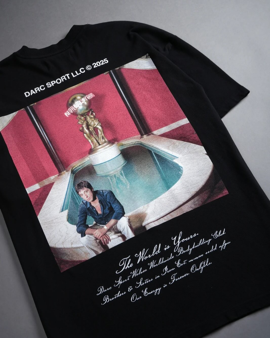 CAMISETA OVERSIZED - THE WORLD IS YOURS BLACK