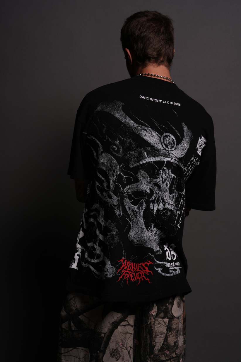 CAMISETA OVERSIZED - SAMURAI SKULL
