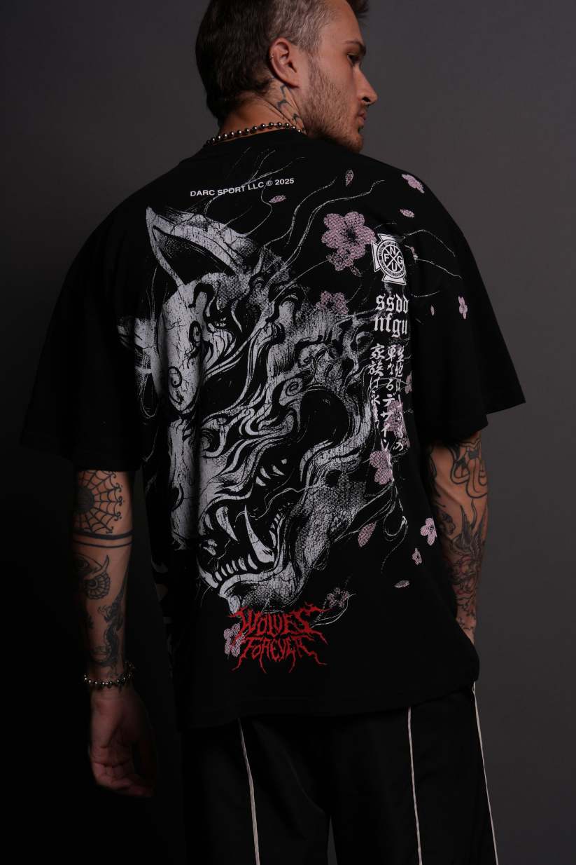 CAMISETA OVERSIZED - KITSUNE SAKURA