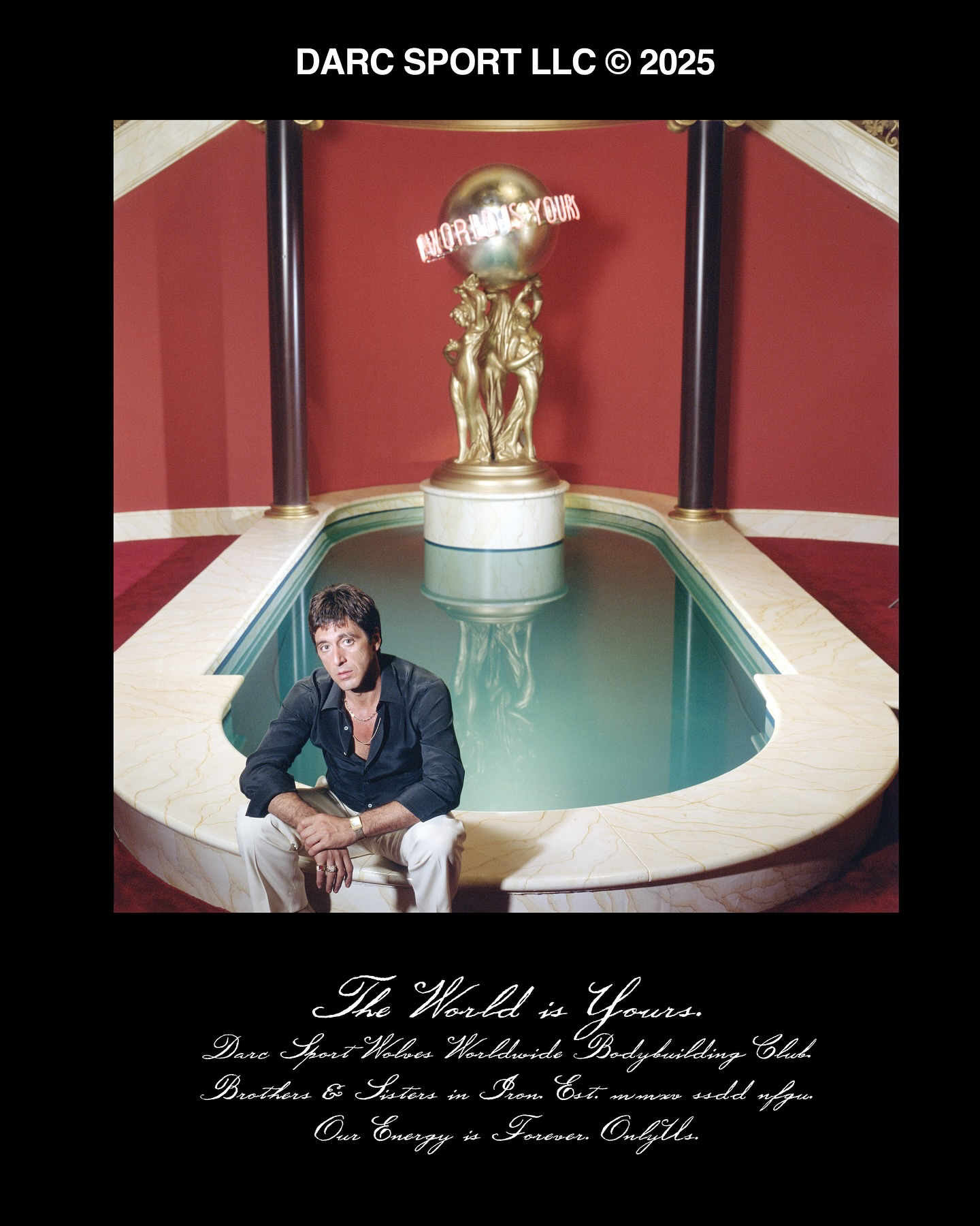 CAMISETA OVERSIZED -  THE WORLD IS YOURS BLACK