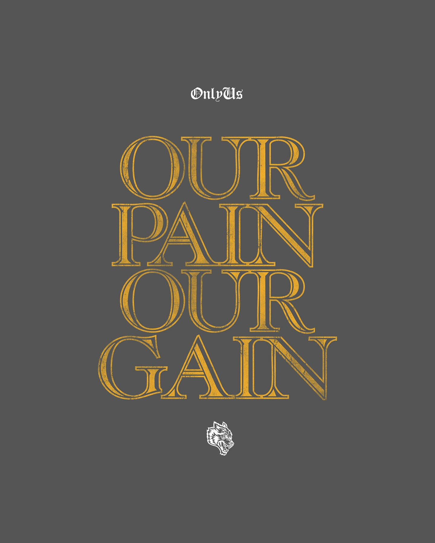 CAMISETA OVERSIZED - OUR PAIN OUR GAIN