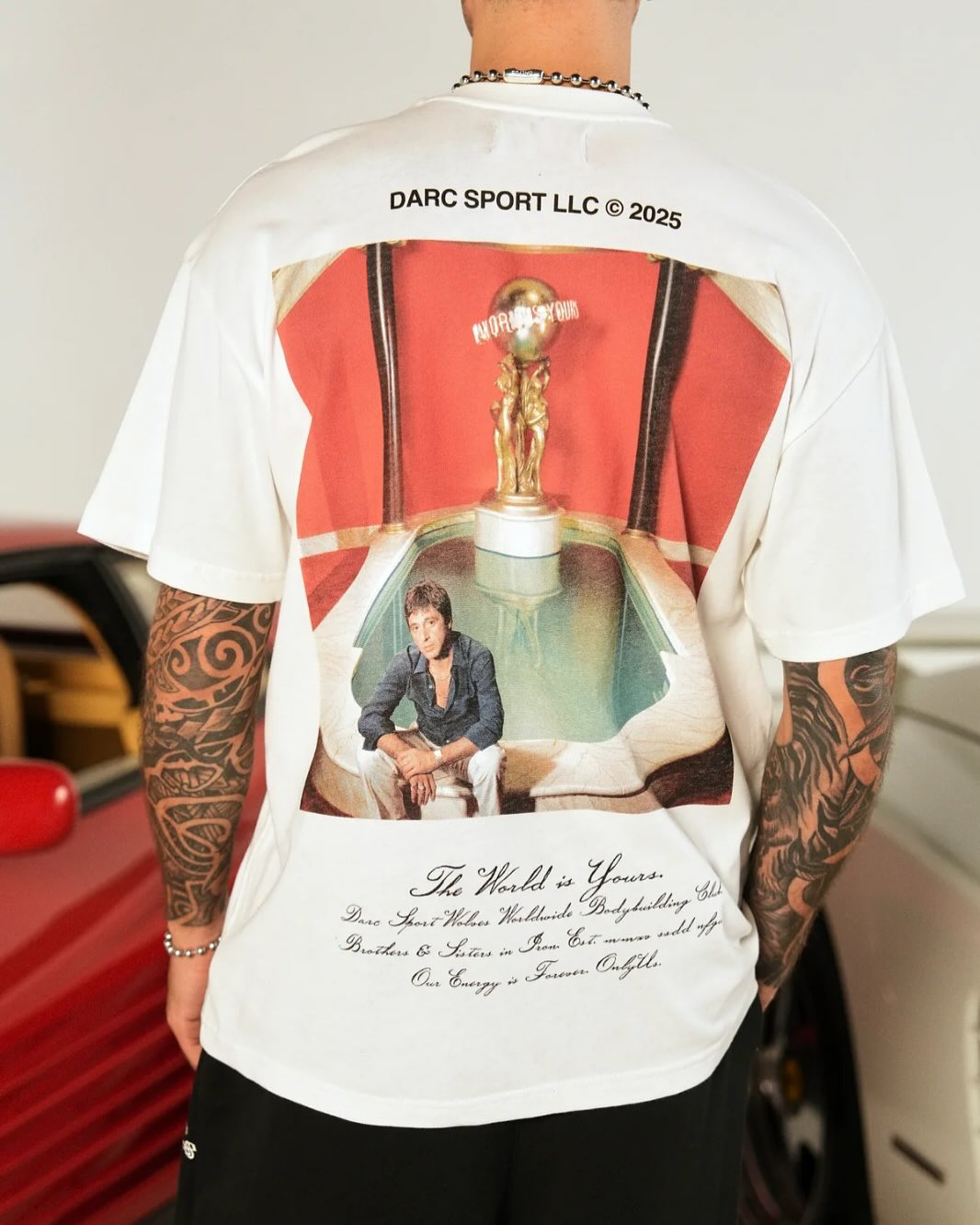 CAMISETA OVERSIZED -  THE WORLD IS YOURS WHITE