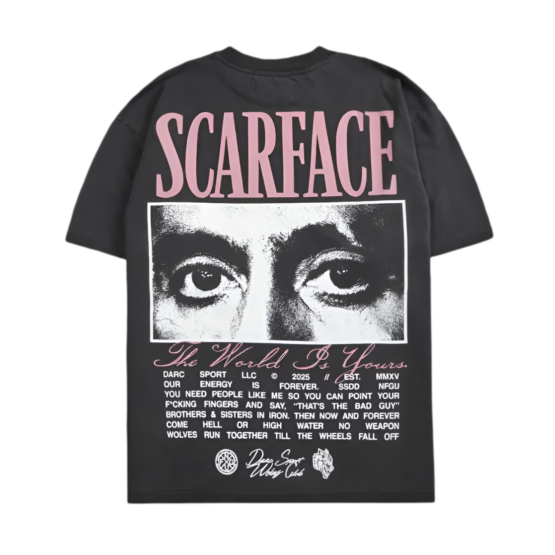 CAMISETA OVERSIZED -  THE EYES CHICO CHARCOAL